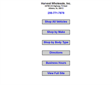 Tablet Screenshot of harvestwholesaleinc.com